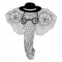 Слон в шляпе